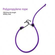 Cuerda elástica con gancho, cuerda de goma, cuerda elástica para exteriores súper resistente de alta resistencia, correa de cuerda elástica de uso múltiple adecuada para equipaje, camping, portaequipajes de bicicleta, carpas para exteriores, resistente a la intemperie, automóviles, con gran rebote y sin deformación