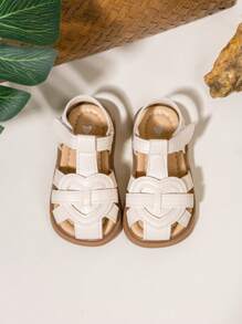 儿童时尚透气夏季平底沙滩凉鞋 - 白色 - 查看 5