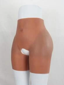 Bestselling Fashionable Brown Silicone Butt Enhancing Shapewear Panty, Sexy Realistic Buttocks Design, 0.8-2cm Thick Soft Silicone For Enhancing Buttocks Contour