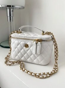 新款简约单肩斜挎包 - 白色 - 查看 8