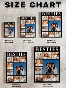 1Pc Personalized Photos To Canvas Print - Canvas Prints With Your Photos On Custom Wall Art For Bedroom, Living Room, Wedding, Pet, Family, Love, Couple, Friend, Picture, Photo, Framed Wall Art,Christmas Gift,Best Friend,Family Gift,Birthday Gifts,Gift For Family/Friend/Girlfriend/Boyfriend - Photos-6 - View 6