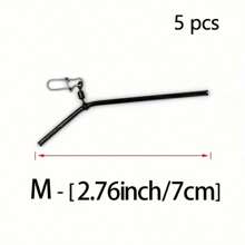 5 Stück Messing Angelverbinder - Anti-Verhedderungs Y-förmiger Ausgleichsarm mit Drehwirbel, leichtgewichtig - Größen S/M/L/XL