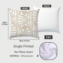 Set de 4 fundas de cojín con estampado geométrico de té con leche moderno y sencillo [Impresión de un solo lado] 17.7*17.7in[45*50cm]/19.68*19.68in[50*50cm], funda de cojín decorativa de poliéster para sofá, cabecera de cama, ventanas, adecuada para uso diario, decoración elegante del hogar