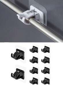 2PCS/4PCS/8PCS Curtain Rod Brackets No Drilling, Self Adhesive Curtain Rod Holders Nail Free Adjustable Curtain Rod Hooks Curtain Hangers For Bathroom Kitchen Bathroom Hotel,Curtain Rod Brackets No Drilling, Self Adhesive Curtain Rod Holders Nail Free Adjustable Curtain Rod Hooks Curtain Hangers For Bathroom Kitchen Bathroom Hotel