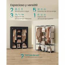 Buildable Closet With Dust-Repellent Fabric, Strong And High-Quality Structure - Practical And Aesthetic Design For Efficient Home Organization - Modular Buildable Closet With Strong And Dust-Repellent Fabric - Practical And Elegant Storage For Clothes And Accessories, Made With Highly Durable Materials, End Of Year Dresses - Random Color - View 2