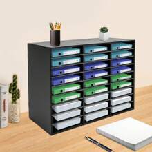 YUNRUX 27 Compartments Letter Tray Document Tray File Folder Paper Tray Desk Cabinet Literature Organizer