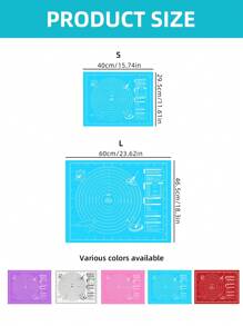 1pc Kneading Mat - Non-Stick, Durable And Easy To Clean - Blue/Red/Pink/Purple/White Options, Convenient Cleaning, Suitable For Cookie, Dough, Cake Baking, Essential Baking Tool For Chinese Pastries, Great For Halloween, Christmas, Easter, Thanksgiving - - - View 6