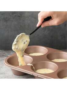 12.3 X 8 英寸带分隔板的矩形烤盘、带切片器的不粘布朗尼蛋糕盘、带 18 个预切模具的烤盘，用于烤箱烘烤面包、布朗尼蛋糕和蛋糕 - 玫瑰金 - 查看 5