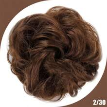 Synthetic Messy Bun Chignon Donut Gary Hair Bun Pad Elastic Hair Rope Rubber Band Hair Extensions