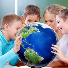 6 Pcs 22 Inch 4D Globe Decoration Balloons Around The World Decoration Earth Balloons Bon Voyage Party Travel Party Decorations