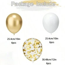 18 件铂金亮片气球套装，适用于生日派对、婚礼、舞会、各种庆祝活动、商场装饰 - 彩色 - 查看 10