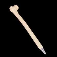 3pcs Creative Bone Shaped Pen, Novelty Realistic Skeleton Style Ballpoint Pen, Halloween Promotional Gift