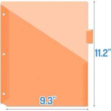 Forvencer 8 Count Dividers With Two Pockets, 8 Tabs Binder Dividers For 3 Ring Binder Organizer, Multicolor, 1 Set