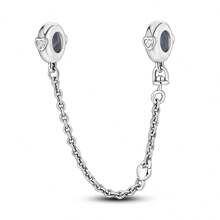 1 pieza Dije de color plateado exquisito con circonita, diseños de palmas, ojos, sol, luna, colibrí, mariposa, infinito, lazo y nudo, cierre de silicona seguro con cadena, adecuado para hacer pulseras, collares y dijes de joyería DIY para mujer y niña como accesorio diario
