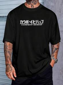 Shirt T-Shirt Oversized Streetwear Cowboy Bebop Spike Spiegel Hunter Faye Jet Edwar Anime Series Drawing REF 7147 VEST NERD - màu đen - Xem 2