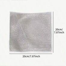 2pcs/6pcs/10pcs/20pcs Steel Wire Dish Scrubber, Kitchen Stove Pot Pan Cleaning Net Sponge Cloth, Non-Stick Oil Mesh Cleaning Cloth, Kitchen Stove Cooker Hood Pot Pan Sink Cleaner Cloth, Stain Remover Cleaning Supplies