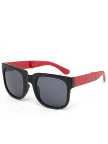 2副/1件儿童可爱眼镜，适合男孩和女孩，全折叠眼镜，婴儿眼镜，儿童时尚眼镜（附赠眼镜盒） - 彩色 - 查看 6