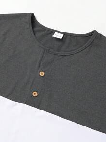 新款男士夏季休闲运动户外日常度假 V 领基本款短袖 T 恤