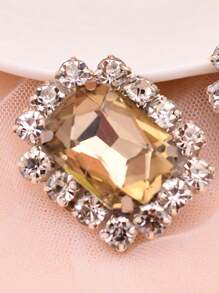 1 件手工制作的可拆卸水钻鞋夹，闪亮水晶鞋饰，适合高跟鞋和平底鞋，适合正式和商务场合 - 銀色 - 查看 10