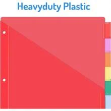 Forvencer 8 Count Dividers With Two Pockets, 8 Tabs Binder Dividers For 3 Ring Binder Organizer, Multicolor, 1 Set