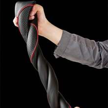 1 pièce Housse de volant de voiture universelle ronde de 38 cm, design en patchwork et perforé