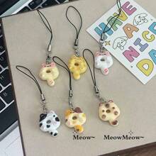 Colgante de teléfono con diseño de gato, adorno estético y kawaii con colgantes hechos a mano lindos, decoración para teléfonos, cámaras, tabletas, bolsos, regalos para madres, familia, amigos, cumpleaños, vacaciones, cadena de teléfono