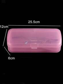 便携式粉白色美甲工具消毒收纳盒带过滤层大容量多功能DIY工艺配件收纳盒适用于美甲沙龙工具