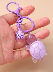 Llavero con colgante de tortuga pequeña y linda, accesorio metálico con cadena para mochila, decoración para el teléfono móvil - Multicolor - Ver 11