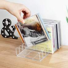 2pcs Acrylic CD Storage Holder Rack, Can Hold Up To 14 Standard CD Cases, For Media Shelf Storage And Organization Gifts Birthday Graduation