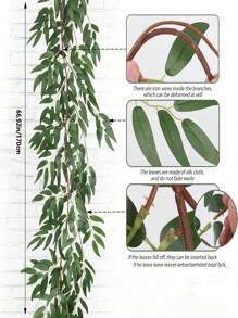 Artificial Willow Leaves Vine Twigs 2/1pc 5.58Ft Fake Hanging Ivy Plants Silk Green Leaf Rattan Garland Greenery Decor For Indoor Outdoor Home Wedding Arch Jungle Beach Birthday Party Garden