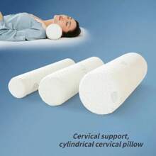Cervical Neck Roll Memory Foam Pillow Bolster Pillow For Bed Support Round Pillows For Bed, Legs, Back And Yoga