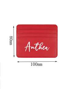 1pc Nova carteira porta-cartões de grande capacidade, compartimentos para vários cartões, estojo compacto de couro PU, personalização de nome/texto, portátil, versátil, leve, funcional, prático, multifuncional, colorido, adorável, engraçado, kawaii, vibrações de férias/férias, minimalista, unissex, lazer, deslocamento, personalizado, exclusivo, personalizado, namorado, namorada, família, mulheres, novatos e trabalhadores de colarinho branco, amigos