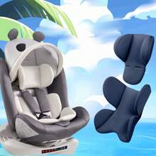 通用婴儿汽车安全座椅坐垫、头部和腰部支撑垫、可洗婴儿车内衬 - 彩色 - 查看 2