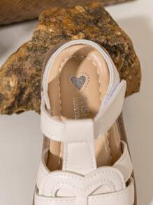 儿童时尚透气夏季平底沙滩凉鞋 - 白色 - 查看 7