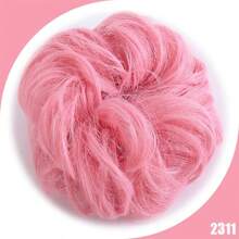 Synthetic Messy Bun Chignon Donut Gary Hair Bun Pad Elastic Hair Rope Rubber Band Hair Extensions