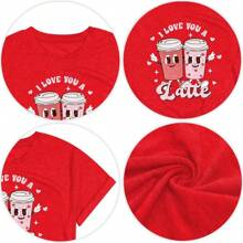 Valentines Day Shirts For Women Cute Love Heart Shirts Tee Tops Short Sleeve Tshirt Valentines Gifts For Her Red Women Tops