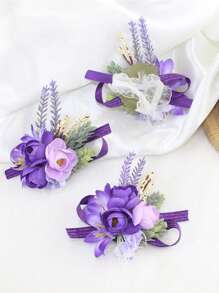 2pcs Boutonnieres For Men Wedding,Groom And Best Man Boutonnieres With Classic Artificial Purple Rose And Lavender ,Perfect For Men Wedding Ceremony Anniversary Dinner Party Fall Vintage Marriage Prom Homecoming Decoration