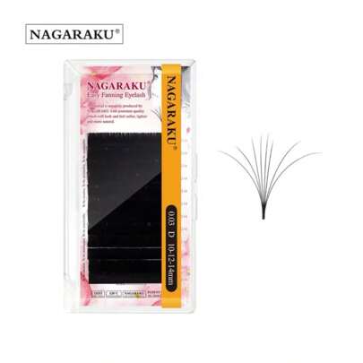  Extensiones De Pestañas Nagaraku Bloom Pestañas Falsas D 0.03mm 10-12-14mm Kit Profesional Autoadhesivas Easy Bloom Volumen Natural Salón Belleza Maquillaje Larga Duración Natural Look