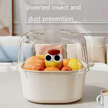 Double Layer Dopamine Drainage Basket, Household Cute Fruit Basket, Cleaning And Filtering 2-In-1 Thickened Fruit Tray, Vegetable Basket,Kitchen Items For Ultimate Kitchen Efficiency With Cozy Fall& Winter Styles