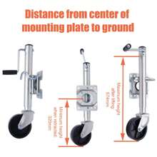 YUNRUX 1200 LB Automatic Jockey Wheel Heavy Duty Car Wheel With Metal Rim 200mm Wheel - Silver - View 3