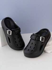 Women's Hollow Sandals, Non-Slip Summer Outdoor/Indoor Slippers, New Model Squeezing Feeling Beach Slippers - Black - View 4