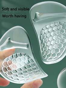 QKC 1 Pair Silicone Anti-Slip Heel Pads & Toe Cushion Inserts To Prevent Slide In Open-Toe Shoes, Accessories For Black Heels, Sandals, Women Pumps - Transparent - View 5