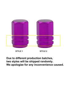 4个装铝合金轮胎气门嘴帽,紫色,汽车轮胎防尘气门嘴盖,轮毂装饰配件,适用于大多数车辆,耐腐蚀合金材质,防盗铝合金轮毂,轮胎,气门,轮胎气门杆,气门嘴帽,密封盖,汽车配件 - 紫色 - 查看 7