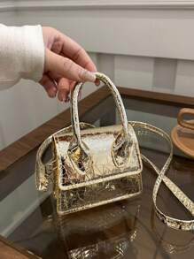 1pc Fashion, Elegant, Minimalist, Retro, Casual PU Leather Shoulder Crossbody Bag, Magnetic Closure, Adjustable Strap, Suitable For Girls Shopping, Cute & Versatile Square Handbag - Solid Color Pu Handbag - View 3