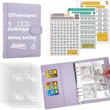 100 Envelopes Challenge Binder Savings Challenges Book To Save $5,050 And $500 And $10,000, A5 Money Saving Planner Budget Binder With Cash Envelopes - A5 - View 10