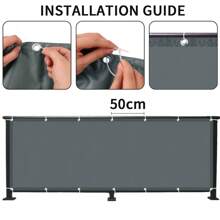 UV-Resistant Balcony Privacy Screen Net | Windbreak Fence Panel Cover With Sun Shade | Outdoor Garden And Patio Privacy Solution