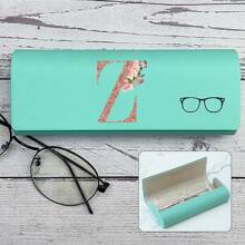 Hard-Shell Spectacle Case Men Women Glasses Case PU Leather Portable Anti-Extrusion Sunglasses Storage Box Folding Eyewear Pouch