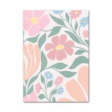 1 st Botanische Pastel Blad Lente Bloem Schattige Madelief Muurkunst Canvas Schilderij Posters En Prints Muurfoto's Voor Woonkamer Boho Woondecoratie Geen Lijst