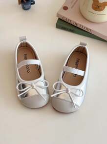 1 para dziewczęcych kokardek dekoracyjnych prostych eleganckich płaskich butów, odpowiednich na lato