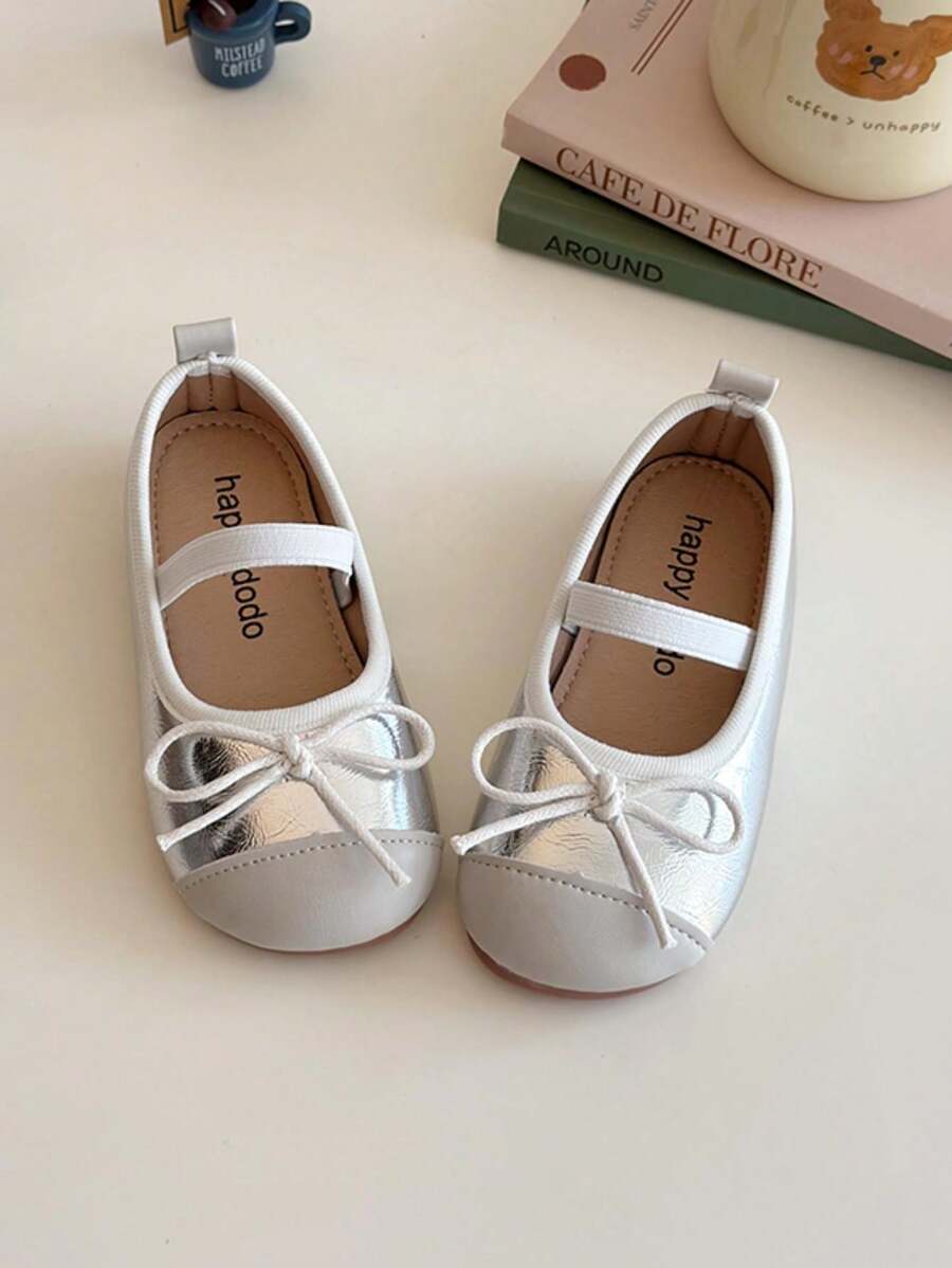 1 para dziewczęcych kokardek dekoracyjnych prostych eleganckich płaskich butów, odpowiednich na lato
